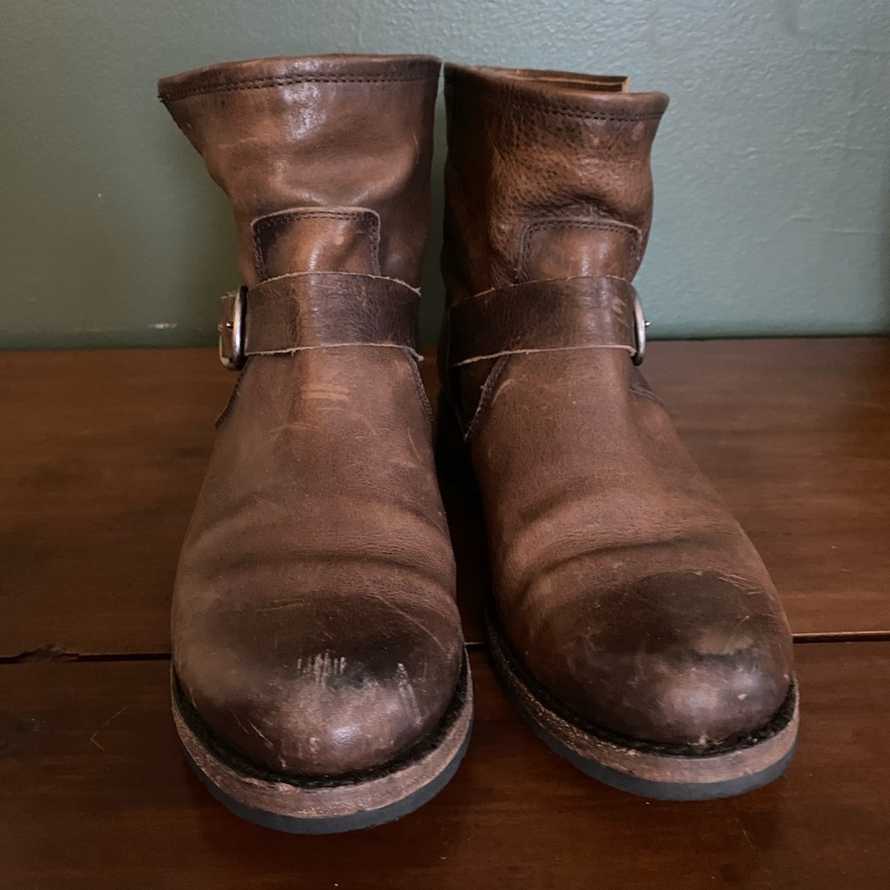 Frye- Veronica bootie rich brown leather buckle detail women’s size 9 - Picture 7 of 16